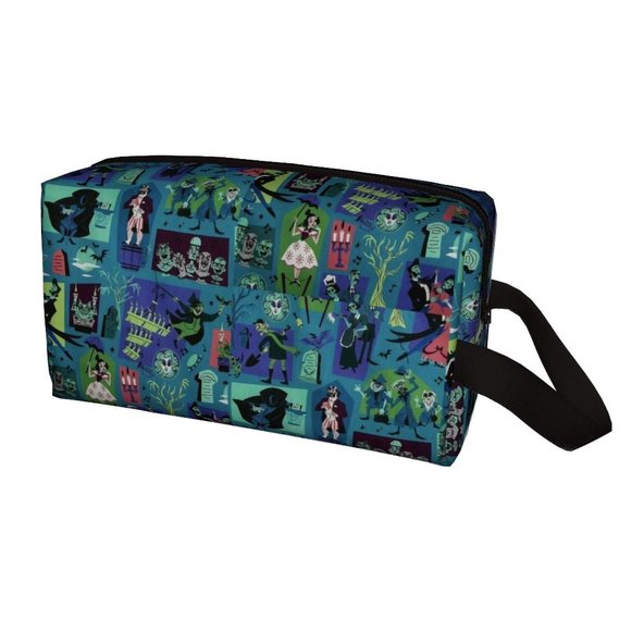 Disney Handbags - Haunted Mansion Hitchhiking Ghosts Travel Bag (LARGE for Cosmetics / Toiletries)